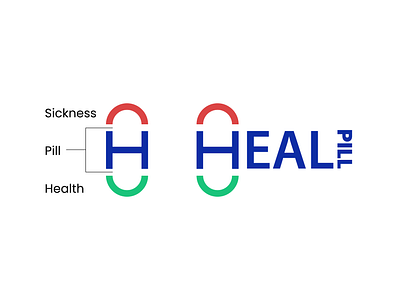 heal pill doctor heal health health logo letter mark logo medical medical logo monogram pill sad smile wordmark