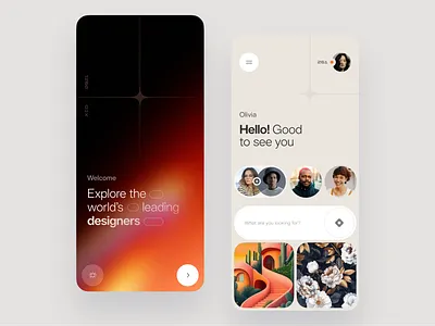 Designers Social App UI Concept ui ux visual design