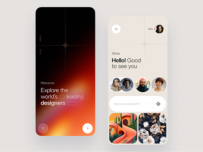 Designers Social App UI Concept designer app