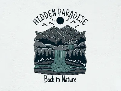 HIDDEN PARADISE - BACK TO NATURE backpack