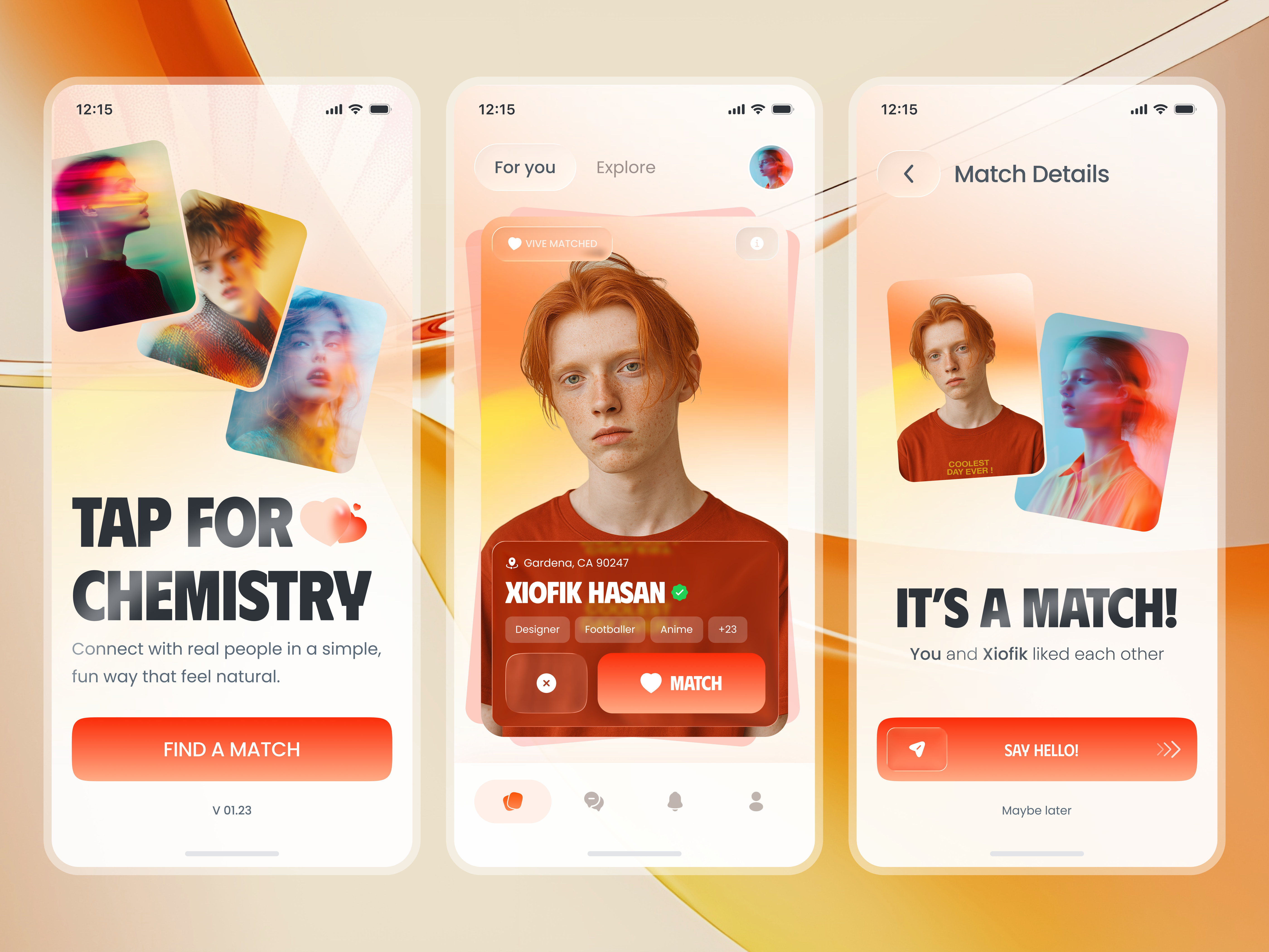 Dating App UI Design – Mobile-First Matchmaking Interface with Swipe UX Image 0