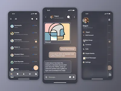 Creative Messenger "Chattr" massage messenger ui