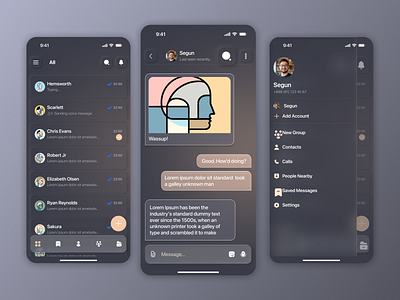 Creative Messenger "Chattr" massage messenger ui