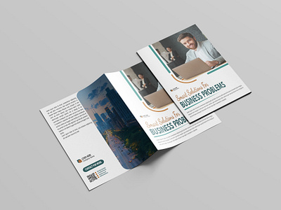 Modern Bi-Fold Brochure annual report bifold branding brochure business catalog creative business graphic design minimal modern modern solutions print typography vector