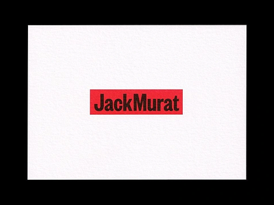 JackMurat Bold Wordmark bold bold typography bold wordmark brand brand identity branding design graphic design jackmurat logo logomark logotype minimalist minimalist design simple simple design typo typographic design wordmark