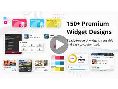 UI Widgets for Booking Apps animation application apps booking branding dark mode figma holiday homestay hotel ipad mobile mobile apps resort ticketing travel trip ui ux workspace