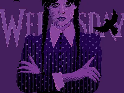 Wednesday Season Two art blackcomedy design digitalart illustration illustrator netflix posterdesign tvposter vector wednesdayseasontwo