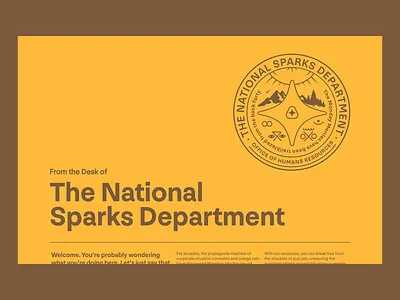 National Sparks Department Branding branding clean corporate design design graphic design landing page logo logo design logomark logotype logotype design minimalist platform stationery desigb user friendly yellow