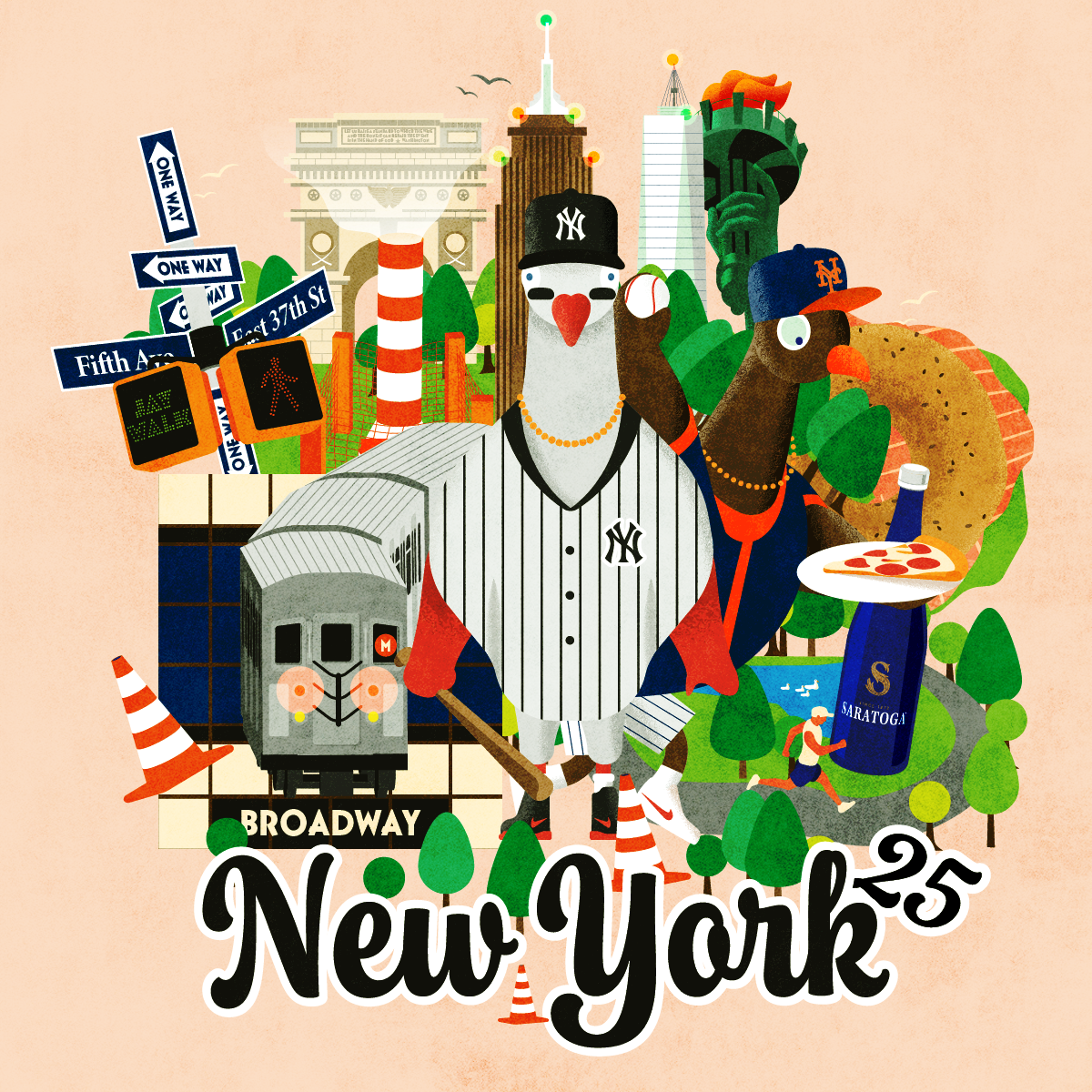 New York 2025 - Impression citylife illustration life new york pigeon city summer travel vacation