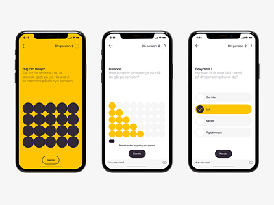 Pension Clarity: Financial Health Questionnaire app app design app features application finance finance app financial app mobile app mobile design mobile ui modern pension clarity ui design user interface ux ux design uxui yellow