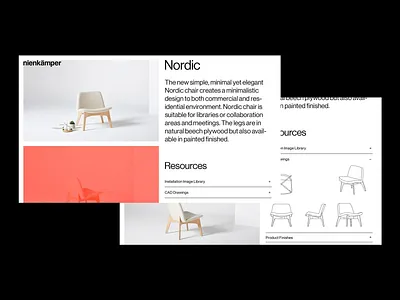 Nienkämper Nordic: Minimalist Product Showcase clean clean design design e commerce furniture furniture showcase minimalist online store product product showcase slides ui design ux design uxui web web design website design