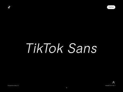TikTok Sans Website animation design font tiktok web website