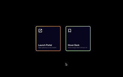 Day 66 - Glowing Action Cards aftereffects animation glowingui graphic design hovereffects interactiondesign microinteractions motion graphics motiondesign ui webdesign