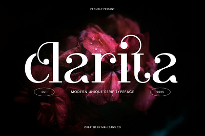 Clarita - Modern Unique Serif Font branding design display font elegant font font free font illustration ligatures logo logo design logo font logotype modern font serif font type type design typeface typography ui unique font