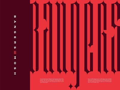 Bangers & Mosh album blackletter cover design design font design fonts graphic design letter design letters logo design music playlist type typography