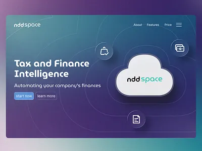 NDD - Tax and Finance Plataform for bussiness concept hero hero concept ui web design