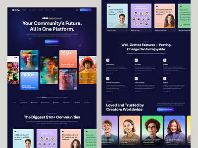 Community Platform Website chat community community app community platform design influencer landing page networking saas saas website social gather social hub social media social media landing page social media management video chat voice call web web design website