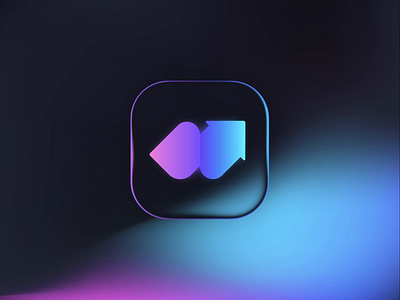 Folding Arrow Logo Animation Liquid Glass App Icon abstract animation app icon arrow direction fold folding glass gradient letter n liquid glass logo logomark modern n logo nav navigation network tech technology