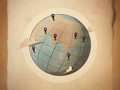 I like to travel 2danimation adventure after effects alsace earth globe journey motion design motion graphics travel