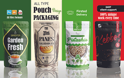Pouch packaging design | product design branding dry fruits food graphic design illustration label design nut packaging nuts packaging design pet food pouch design pouch label product label product label design tea packaging