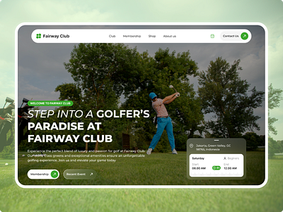 Golf club website ui design branding clean layout club website event booking golf club website golf web golf website landing page luxury golf club minimal website rich sports sport web sport website website design