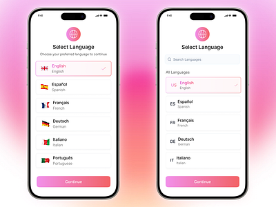 Language Selection UI ai language ai language app app language choose language ui language app ui language learning language learning app language popup language selection language selection ui language selector language translator language ui language web ui localization select app language select language select screen ui selection ui translator