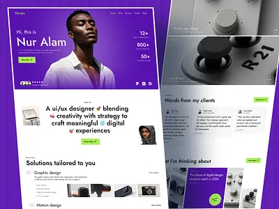 Personal Portfolio Landing Page agency agency website clean company creative agency digital agency digital marketing graphic design landing page personal website portfolio portfolio website studio ui ux web design website
