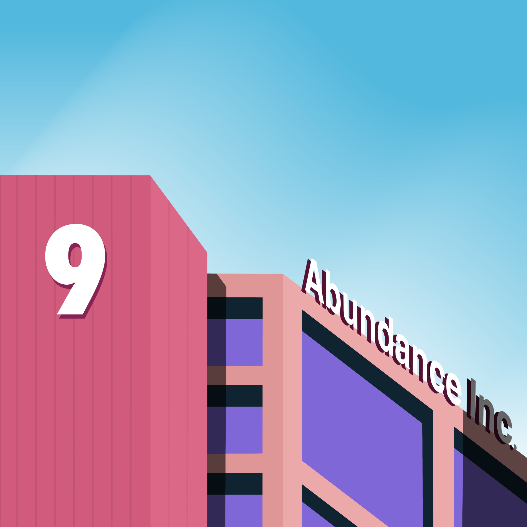 Abundance Inc. 3d 3d illustration abundance art artwork buildings design design concept digital art graphic design illustration isometric isometric art isometric illustration neon nine procreate shadow warm