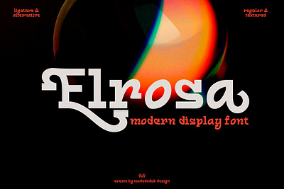 Elrosa Modern Display Font barber bold branding coffee design display elrosa modern display font font modern retro serif vintage whiskey