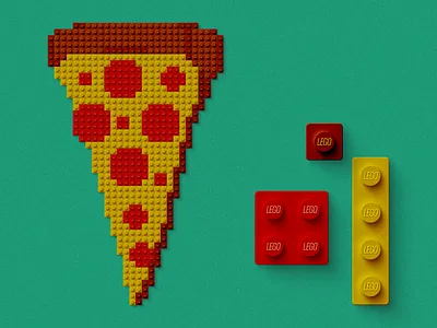 LEGO pizza illustration