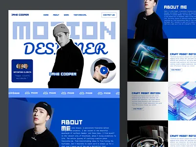 Motion Designer-Portfolio home page ui landing page landingpage motion designer portfolio portfolio web site uidesign uxui webdesign webpage website