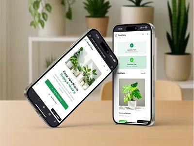 PlantCare App made with Lovable ai design app design design to code gen ai house plants lovable mobile app plant care plants product design tracking ui ux watering schedule