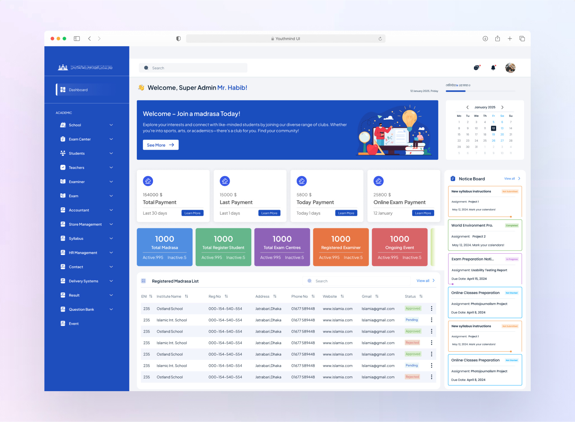Education Board Management Platform adminux cleanui dashboarddesign datadrivendesign designforimpact educationplatform madrasadashboard powerpagesready productdesign uiux