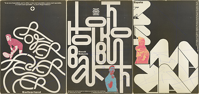 The Big Three branding concept design graphic illustration poster sport typography