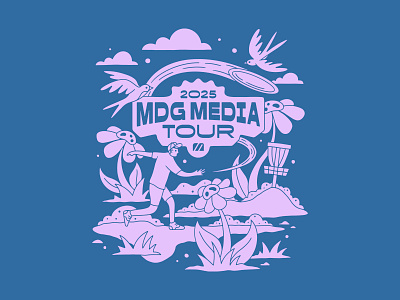 Disc Golf Shirt basket birds design disc disc golf flower frisbee golf handmade illustration lettering merch plant shirt sport t shirt tee texture type typography