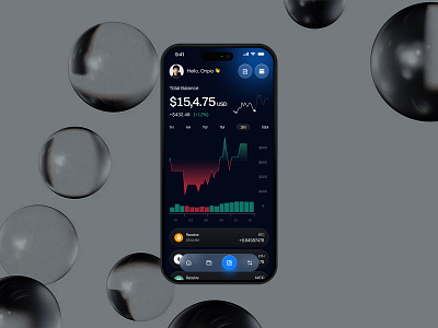 Crypto App Design app design banking banking app banking app design crypto app crypto app design design finance finance app fintech mobile mobile app mobile banking app money oripio payment transaction transfer ui wallet app design