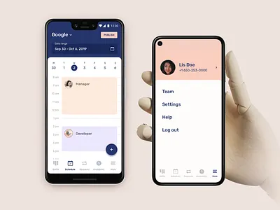 Scheduling App UI app calendar calendar ui calendar ux interface menu mobile mobile app design mobile navigation planner planner ui schedule schedule app scheduling scheduling interface scheduling ui tab bar ui ux week