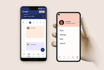 Scheduling App UI app calendar calendar ui calendar ux interface menu mobile mobile app design mobile navigation planner planner ui schedule schedule app scheduling scheduling interface scheduling ui tab bar ui ux week