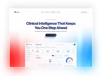 Clinical Dashboard Landing Page Hero Section clinical hero section saas hero section saas landing page