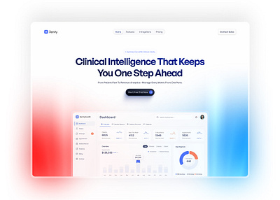 Clinical Dashboard Landing Page Hero Section clinical hero section saas hero section saas landing page
