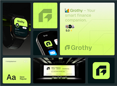 Grothy Logo Design app app growth logo app logo arrow logo bank logo company company logo design g logo g logo design graphic design grothy logo grow logo growth growth logo letter g logo logo tech tech g logo tech logo