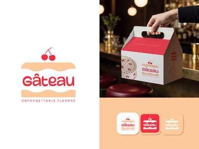 Gâteau - Logo Design brand identity design branding cake logo creative logo design graphic design graphic designer logo logo design logo designer marketing modern logo visual identity design