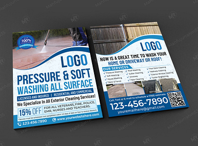 Pressure and Soft Washing Exterior Cleaning Services Flyer Desig house washing
