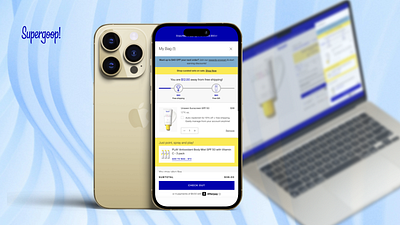 Supegoop - Ajax Cart Thresholds - Different Values & States ajax cart design ecommerce mobile design ui ux