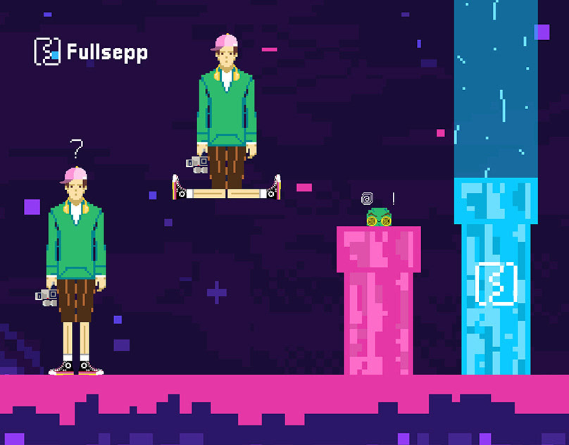 Fullsepp Advertising Film Design ad advert advertisement advertising animation art brand branding character character design design game graphic design illustration level level design pixel pixel art retro social media