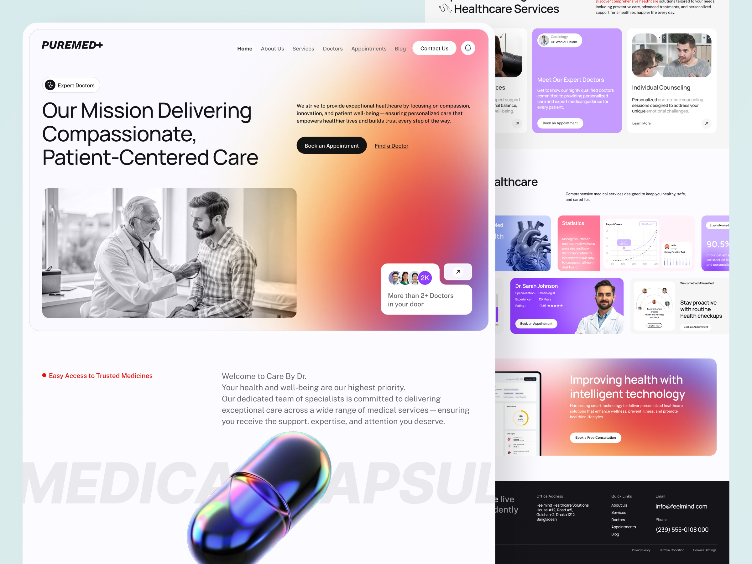 Example of Dental Healthcare Website UI UX Design