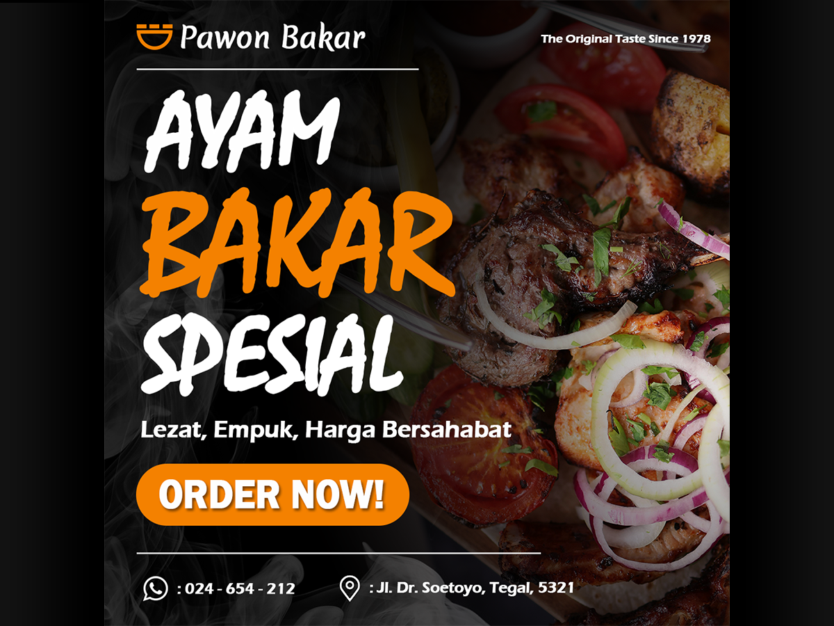Bold & Spicy – Grilled Chicken Promo Design adobe photoshop ayam bakar bitmap artwork culinary branding food flyer food promo grilled chicken indonesian food menu layout poster design restaurant design spicy food