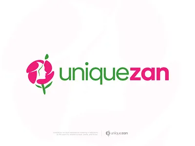 UniqueZan Logo (Zan means woman in the Persian language) association brand brand identity branding foundation girl identity logo logo design logo mark logodesign logomark logos logotype mark minimalism organization uniquezan women zan