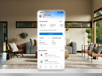 Scholarship Mobile App Design app minimal minimal design minimalis mobile mobile app scholarshipapp simple swiss ui