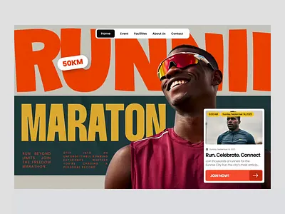 Running Marathon Sport Event booking branding championship community design elementor event framer healthy hiking landing page running sport street ui webflow website wordpress